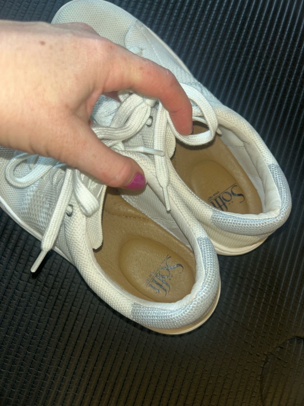 Sofft Waylyn Women’s White Knit Lace-Up Sneakers - Picture 7 of 8